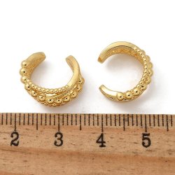 Ear-Cuff, krydset design, 18K forgyldt messing, 15x13x7,5 mm, 1 par