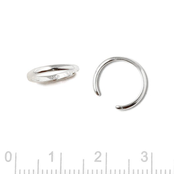 Ear cuff, open, standard, Sterling-silver, 12x1.5mm, 2pc
