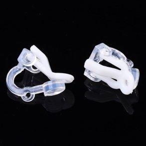 Ohrclip mit se, hypoallergenes Plastik, 14x9x13 mm, 4 Stck.