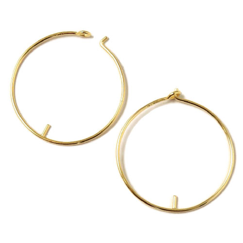 Thin Bead offers Hoop Earrings with Gold or Silver Plating