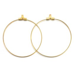 Kreolen-Anhnger vergoldeter Stahl, 45x0,7 mm, 2 Stk.