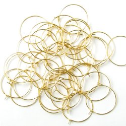 Gro&szlig;kauf, Kreole, vergoldeter Stahl, 40x0,7 mm, 100 Stk.