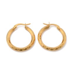 Kreol, hoop, klap-lukning, kantet med krydsm�nster, forgyldt st�l, 27x26x3 mm, 1 par