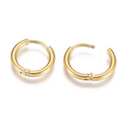 Scharnierkreole, runder Draht, vergoldeter STAHL, 14x2 mm, 2 Stck