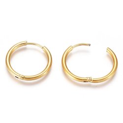 Scharnierkreole, runder Draht, vergoldeter STAHL, 24x2 mm, 2 Stck