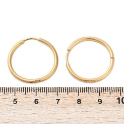 Scharnierkreole, runder Draht, vergoldeter STAHL, 24x2 mm, 2 Stck