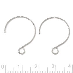 �ben hoop med �je, facetteret, rustfrit st�l, 20x0,7 mm. 6 stk