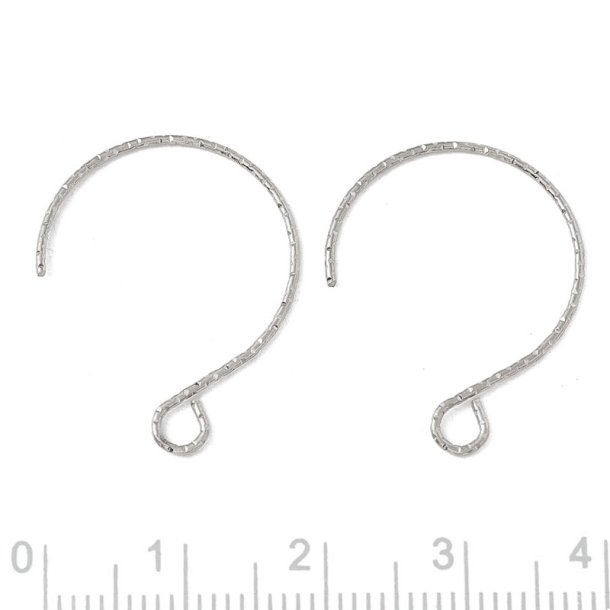 �ben hoop med �je, facetteret, rustfrit st�l, 20x0,7 mm. 6 stk