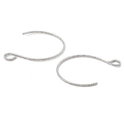 �ben hoop med �je, facetteret, rustfrit st�l, 20x0,7 mm. 6 stk