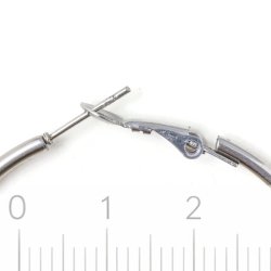 Gro�e Creolen mit Klappverschluss, Edelstahl, ca. 49x2 mm, 2 Stk.