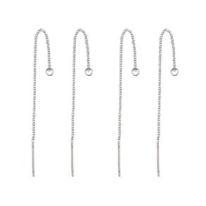 4 stk �rek�de med stift og �bent �je, facet ankerk�de, st�l, 90 mm