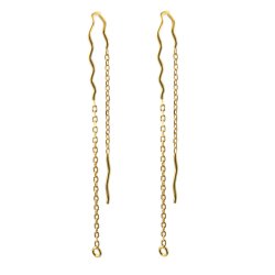 rekrog med buk og 2 kder, lngde for: 55mm, bag: 45 mm, forgyldt slv, 2 stk