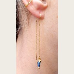 �rek�de med bue, stift og �je, t�t ankerk�de, 18K forgyldt messing, 65 mm, 2 stk