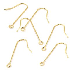 Lange Ohrhaken mit �se, vergoldeter Stahl, 28x15 mm, 6 Stck