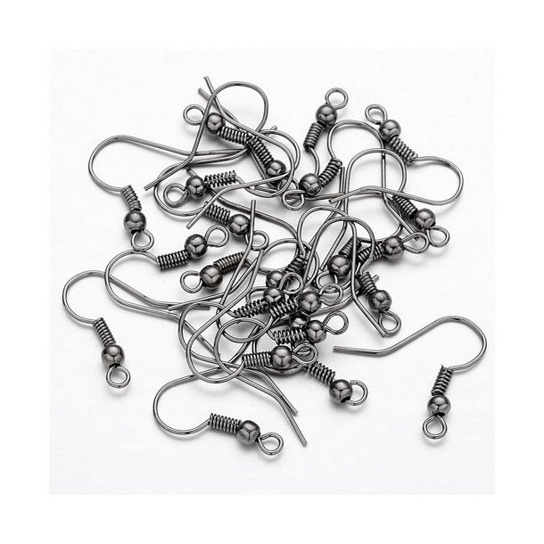 Bulk purchase. Earwires with spiral, ball and loop, fishhook, surgical steel, 100pcs