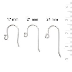 Grokauf, Ohrhaken, Standard, Sterlingsilber, 17x11x0,7 mm, 100 Stk.