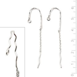 rekrog med buk, kde og je, totallngde 55mm, slv, 2 stk