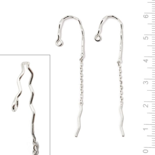 rekrog med buk, kde og je, totallngde 55mm, slv, 2 stk