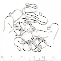 Grokauf, Ohrhaken, Standard, Sterlingsilber, 17x11x0,7 mm, 100 Stk.