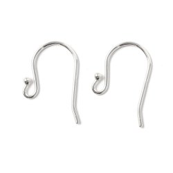 Grokauf, Ohrhaken, Standard, Sterlingsilber, 17x11x0,7 mm, 100 Stk.