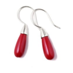 Ohrhaken, glnzend, Silber, mit Stift und Schale, 22x4,5 mm, 2 Stk