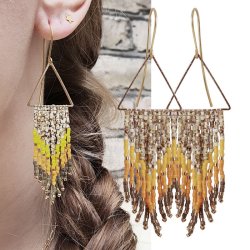 Triangel, flacher Draht, vergoldetes Messing, Seitenl&auml;nge 19x19x19 mm, 6 Stk.