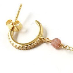 Ohrstecker, Silber, gehmmerter Bogen, rund mit geschlossene se, 13 mm, 2 Stk