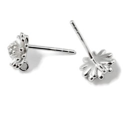 Ohrstecker, Dalia Blume mit se auf der Rckseite, Silber, 8 mm, 2 Stk