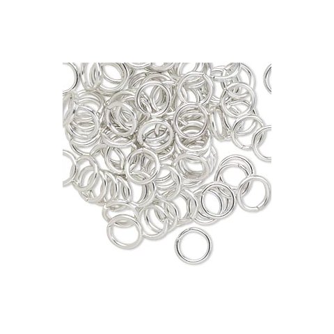 Aluminium sken, slvfarvet, 8/6 mm, 100 stk.