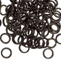 Aluminium-sen, glnzend, schwarz, 8/6 mm, 100 Stk.