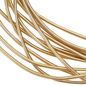 Französischer Draht, vergoldete Metallspirale, Drahtstärke 0,2 mm, Durchmesser 1 mm, 60 cm, 1 Stck