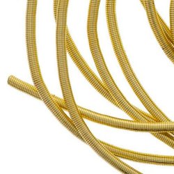Franz&ouml;sischer Draht, vergoldete Metallspirale, Drahtst&auml;rke 0,15 mm, Durchmesser 1 mm, 10 cm, 1 St&uuml;ck