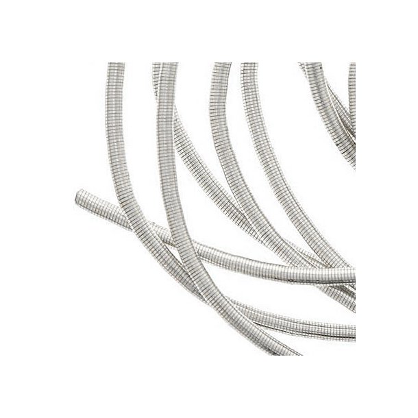 French wire, metal spiral, silver color, wire thickness 0.25 mm, diameter 1,1 mm, appx. 40 cm