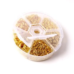 sen-Set in rundem behlter, vergoldetes Messing, Gre 4 mm bis 10 mm, 110gr