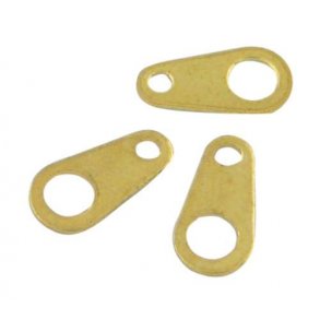 Kettensammler, chain-tab, vergoldetes Messing, 7x4 mm, 20 Stk