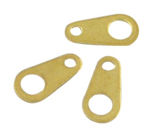 Kettensammler, chain-tab, vergoldetes Messing, 7x4 mm, 20 Stk