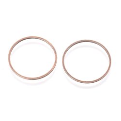 Ring / groe se, Antikes Kupfer auf Messing, geschlossen, 20x1, 10 Stk