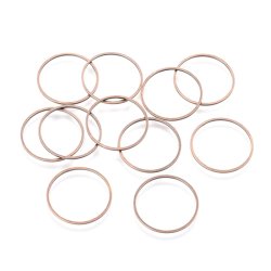 Ring / groe se, Antikes Kupfer auf Messing, geschlossen, 20x1, 10 Stk