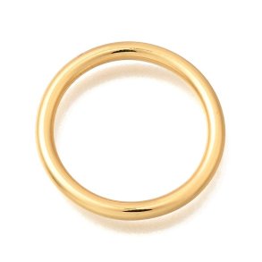 Closed linking rings, 18K gold plated brass, 21x2 mm, inner 17 mm, 2 pcs