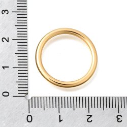 Closed linking rings, 18K gold plated brass, 21x2 mm, inner 17 mm, 2 pcs