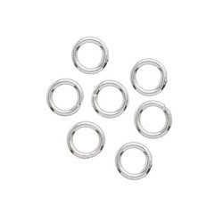 Jumpring, silver-plated brass, CLOSED, 5x0.7mm, 20pcs.
