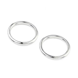 Lukkede �skner/ringe, fors�lvet messing, 14x2 mm, indv. 11 mm, 2 stk.