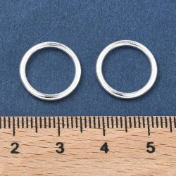 Lukkede �skner/ringe, fors�lvet messing, 14x2 mm, indv. 11 mm, 2 stk.