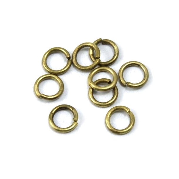 Jumpring, antique brass, open, 5x1mm, 20pcs