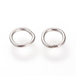 &Ouml;sen, Edelstahl, GESCHLOSSEN, stahlfarben, 6x0,7 mm. 10 Stk.