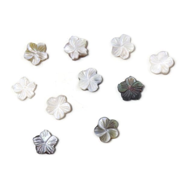 Mother of pearl flower without hole 11 mm 4 pcs