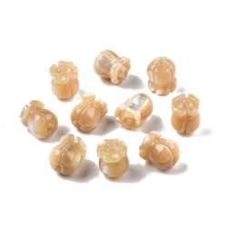 Shell beads, flower, natural trochus shell, natural colour, 9.5x8x8 mm, 4 pcs