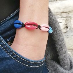 Kaurimuscheln, oval, durchgeschnitten, gemischte Farben, ca. 16-18x10 mm, 20 Stk.