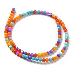 Muschelperlen, ganzer Strang, rund, gemischte, 4 mm, ca. 95 Stck.