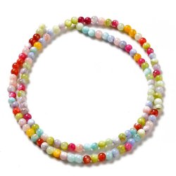 Muschelperlen, ganzer Strang, rund, gemischte helle Farben, 3 mm, ca. 125 Stck.